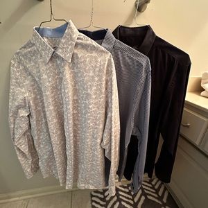 3 Tasso Mens Button Up Dress Shirt long sleeve